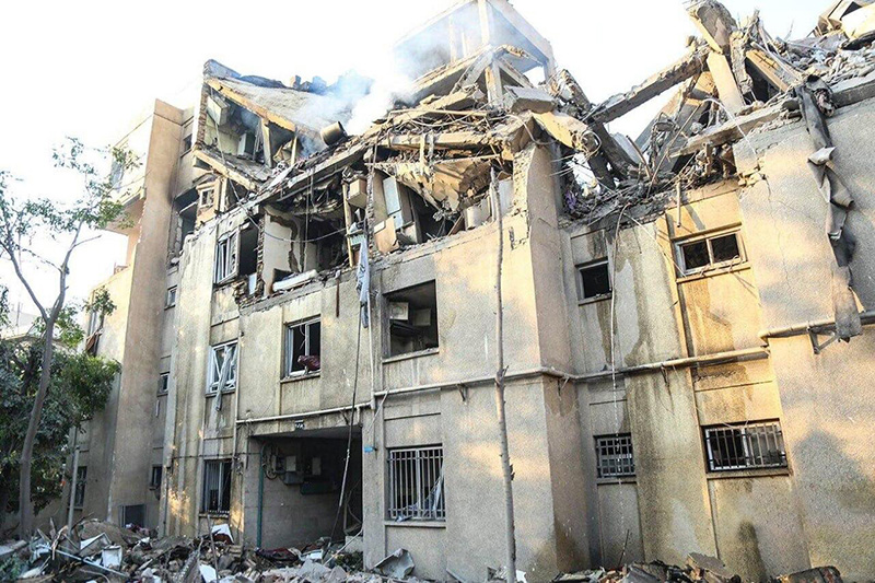 House damaged in war